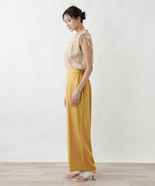 Leilian PLUS HOUSE / レリアンプラスハウス その他パンツ | フロントタックワイドパンツ【BOURGE】 | 詳細2
