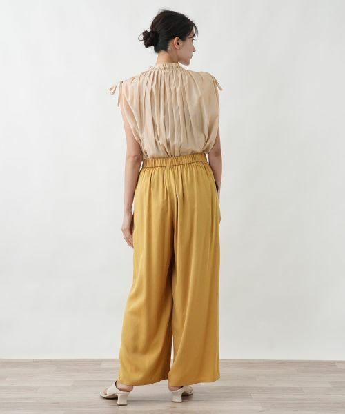 Leilian PLUS HOUSE / レリアンプラスハウス その他パンツ | フロントタックワイドパンツ【BOURGE】 | 詳細3