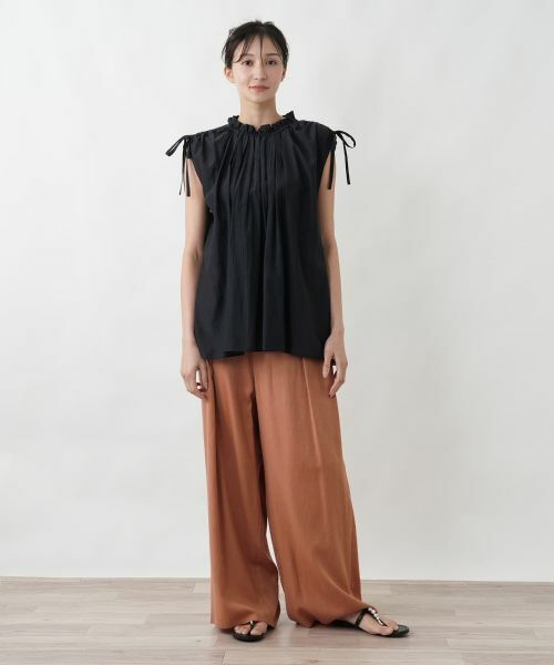 Leilian PLUS HOUSE / レリアンプラスハウス その他パンツ | フロントタックワイドパンツ【BOURGE】 | 詳細4