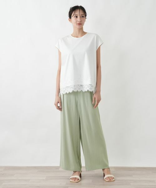 Leilian PLUS HOUSE / レリアンプラスハウス その他パンツ | フロントタックワイドパンツ【BOURGE】 | 詳細7