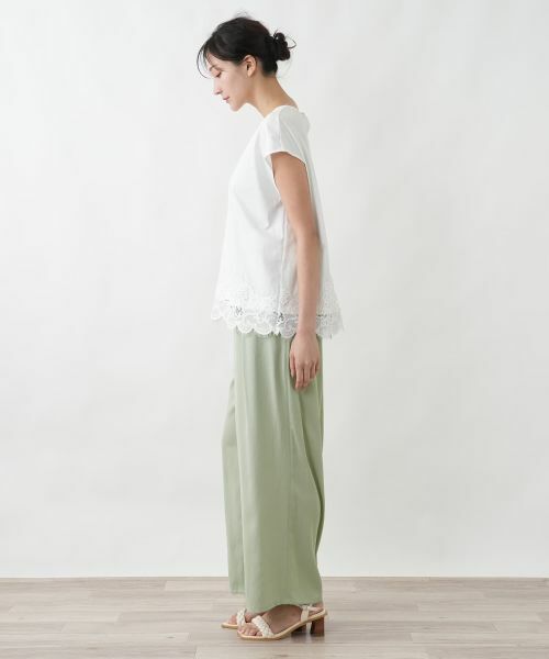 Leilian PLUS HOUSE / レリアンプラスハウス その他パンツ | フロントタックワイドパンツ【BOURGE】 | 詳細8