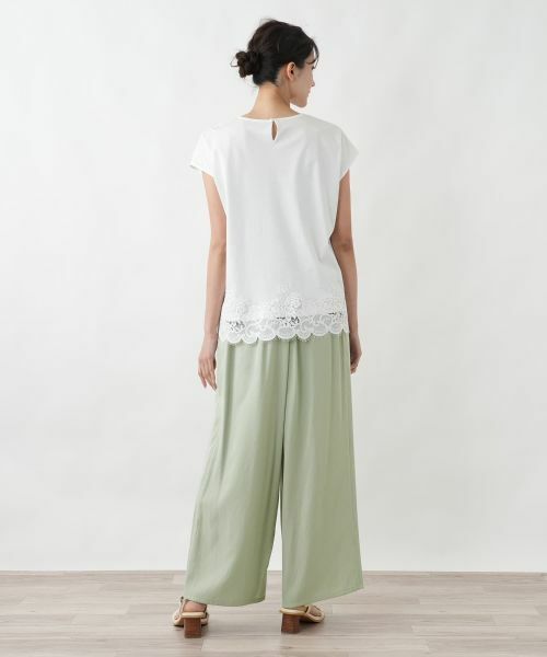 Leilian PLUS HOUSE / レリアンプラスハウス その他パンツ | フロントタックワイドパンツ【BOURGE】 | 詳細9