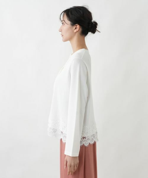 Leilian PLUS HOUSE / レリアンプラスハウス カーディガン・ボレロ | 裾レースカーディガン【BOURGE】 | 詳細11