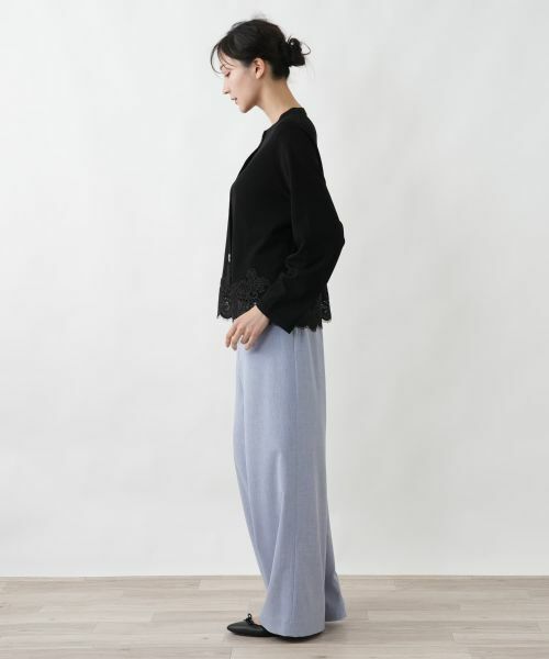 Leilian PLUS HOUSE / レリアンプラスハウス カーディガン・ボレロ | 裾レースカーディガン【BOURGE】 | 詳細2