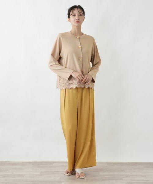 Leilian PLUS HOUSE / レリアンプラスハウス カーディガン・ボレロ | 裾レースカーディガン【BOURGE】 | 詳細4