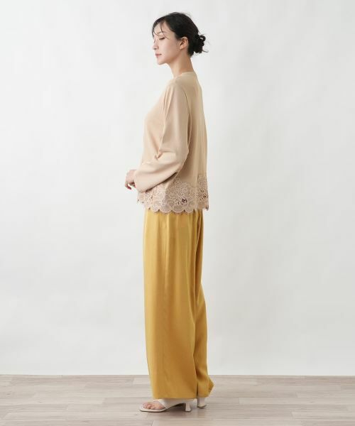 Leilian PLUS HOUSE / レリアンプラスハウス カーディガン・ボレロ | 裾レースカーディガン【BOURGE】 | 詳細5