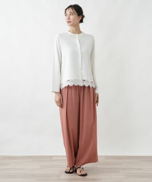 Leilian PLUS HOUSE / レリアンプラスハウス カーディガン・ボレロ | 裾レースカーディガン【BOURGE】 | 詳細7
