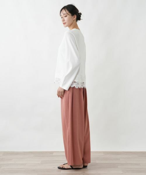 Leilian PLUS HOUSE / レリアンプラスハウス カーディガン・ボレロ | 裾レースカーディガン【BOURGE】 | 詳細8