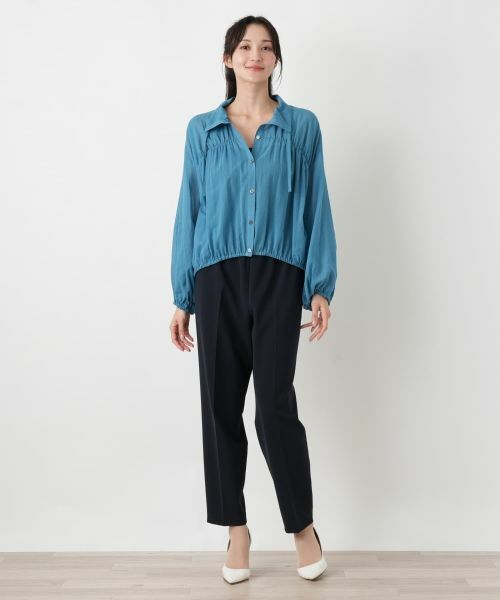 Leilian PLUS HOUSE / レリアンプラスハウス その他アウター | ギャザーブルゾンブラウス【NEMIKA】 | 詳細1