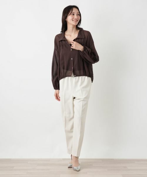 Leilian PLUS HOUSE / レリアンプラスハウス その他アウター | ギャザーブルゾンブラウス【NEMIKA】 | 詳細4