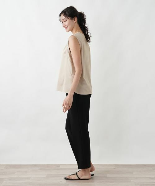 Leilian PLUS HOUSE / レリアンプラスハウス シャツ・ブラウス | 異素材コンビ ノースリーブトップス | 詳細11