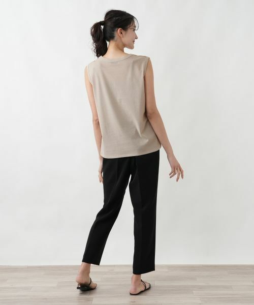 Leilian PLUS HOUSE / レリアンプラスハウス シャツ・ブラウス | 異素材コンビ ノースリーブトップス | 詳細12
