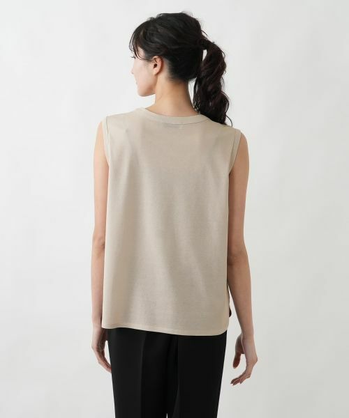 Leilian PLUS HOUSE / レリアンプラスハウス シャツ・ブラウス | 異素材コンビ ノースリーブトップス | 詳細15