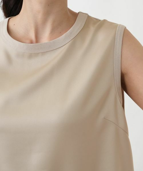 Leilian PLUS HOUSE / レリアンプラスハウス シャツ・ブラウス | 異素材コンビ ノースリーブトップス | 詳細18