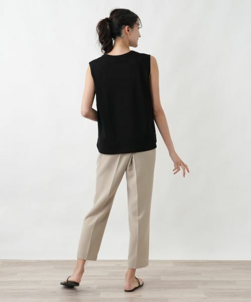 Leilian PLUS HOUSE / レリアンプラスハウス シャツ・ブラウス | 異素材コンビ ノースリーブトップス | 詳細9