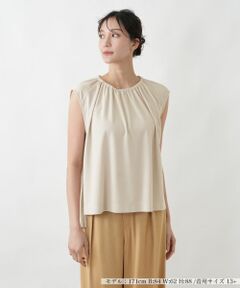 Leilian PLUS HOUSE / レリアンプラスハウス カットソー | ネックギャザープルオーバー【BOURGE】