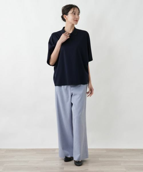 Leilian PLUS HOUSE / レリアンプラスハウス ポロシャツ | ワイドシルエットポロシャツ【BOURGE】 | 詳細1