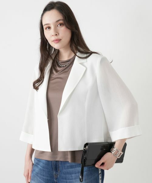 Leilian PLUS HOUSE / レリアンプラスハウス カットソー | 【接触冷感】フレンチスリーブカットソー【2026年5月カタログ】 | 詳細11