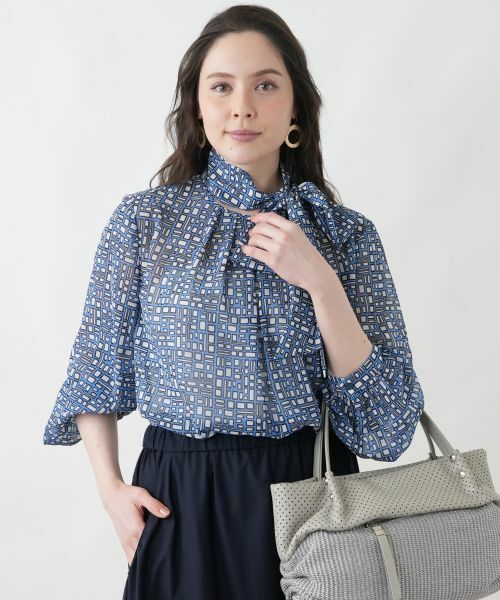 Leilian PLUS HOUSE / レリアンプラスハウス シャツ・ブラウス | ブラウス【Leilian WHITE LABEL】（コバルトブルー）