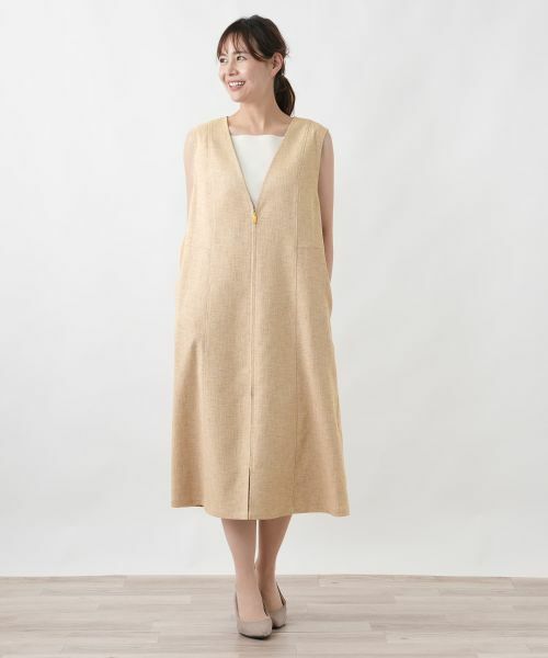 Leilian PLUS HOUSE / レリアンプラスハウス ロング・マキシ丈ワンピース | ジャンパースカート【Leilian WHITE LABEL】 | 詳細1