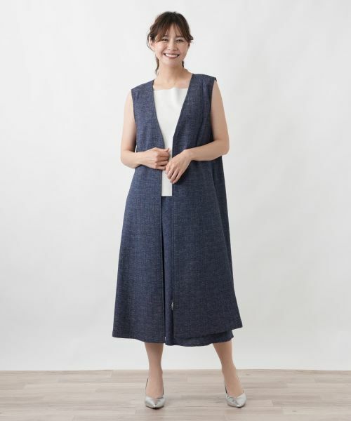 Leilian PLUS HOUSE / レリアンプラスハウス ロング・マキシ丈ワンピース | ジャンパースカート【Leilian WHITE LABEL】 | 詳細4