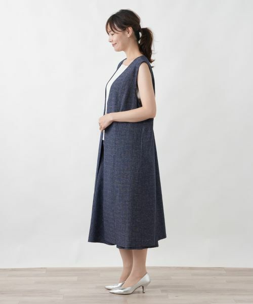 Leilian PLUS HOUSE / レリアンプラスハウス ロング・マキシ丈ワンピース | ジャンパースカート【Leilian WHITE LABEL】 | 詳細5