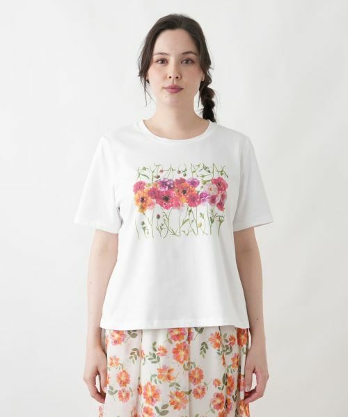 Leilian PLUS HOUSE / レリアンプラスハウス Tシャツ | フラワープリントTシャツ【2026年5月カタログ】 | 詳細4