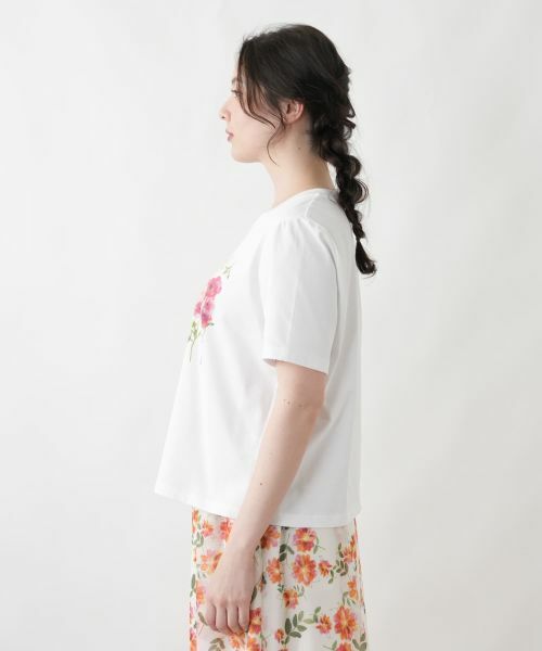 Leilian PLUS HOUSE / レリアンプラスハウス Tシャツ | フラワープリントTシャツ【2026年5月カタログ】 | 詳細5