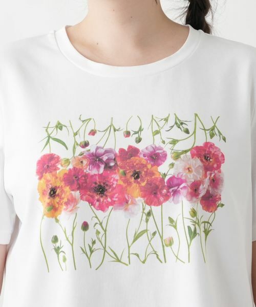 Leilian PLUS HOUSE / レリアンプラスハウス Tシャツ | フラワープリントTシャツ【2026年5月カタログ】 | 詳細7