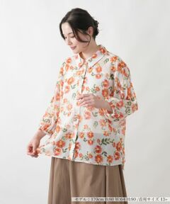 Leilian PLUS HOUSE / レリアンプラスハウス シャツ・ブラウス | フラワープリントブラウス【2026年5月カタログ】