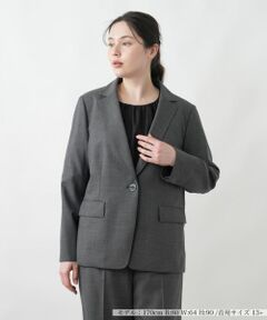 Leilian PLUS HOUSE / レリアンプラスハウス テーラードジャケット | ワンボタンテーラードジャケット