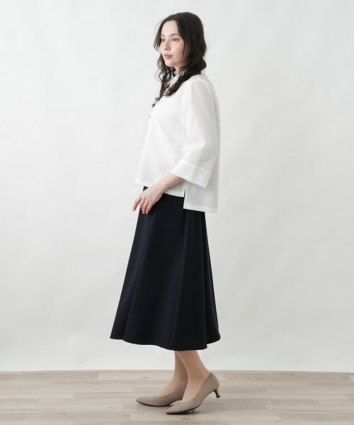 Leilian PLUS HOUSE / レリアンプラスハウス ミニ・ひざ丈スカート | パネルフレアスカート | 詳細2