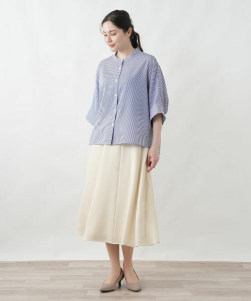 Leilian PLUS HOUSE / レリアンプラスハウス ミニ・ひざ丈スカート | パネルフレアスカート | 詳細4