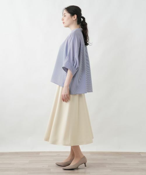 Leilian PLUS HOUSE / レリアンプラスハウス ミニ・ひざ丈スカート | パネルフレアスカート | 詳細5