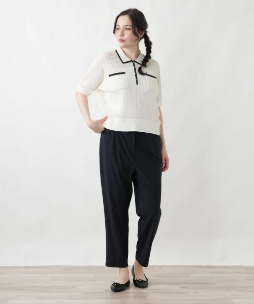 Leilian PLUS HOUSE / レリアンプラスハウス その他パンツ | 【UVカット・はっ水・接触冷感・吸水・速乾】クロップド丈カジュアルパンツ【Rich 1-mile】 | 詳細1