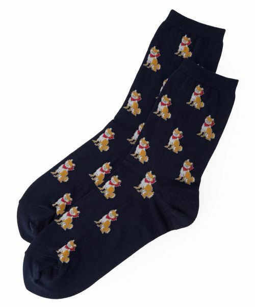 Leilian PLUS HOUSE / レリアンプラスハウス ソックス | モチーフソックス【Dieffe Kinloch】（ネイビー）