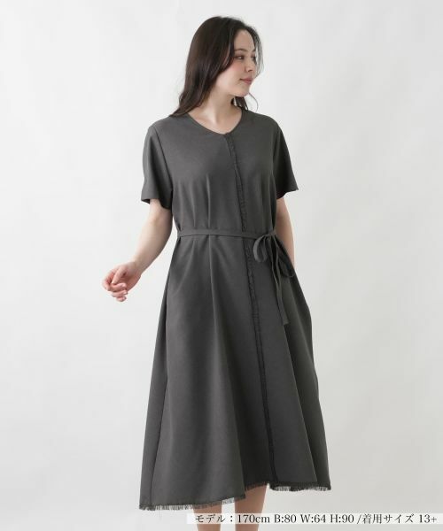 Leilian PLUS HOUSE / レリアンプラスハウス ドレス | ワンピース【BOURGE】（グレー系）