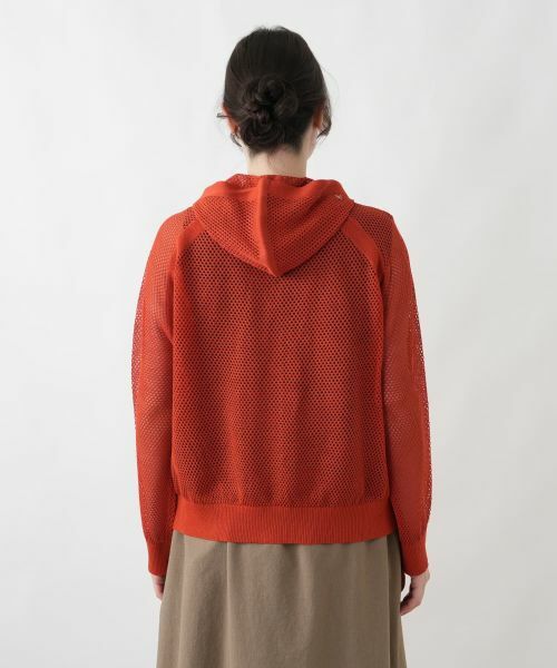 Leilian PLUS HOUSE / レリアンプラスハウス カーディガン・ボレロ | メッシュニットパーカー【Leilian WHITE LABEL】 | 詳細12