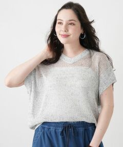 Leilian PLUS HOUSE / レリアンプラスハウス テーラードジャケット | 2WAYメッシュニット【Leilian WHITE LABEL】