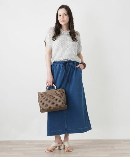 Leilian PLUS HOUSE / レリアンプラスハウス テーラードジャケット | 2WAYメッシュニット【Leilian WHITE LABEL】 | 詳細2