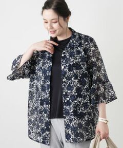 Leilian PLUS HOUSE / レリアンプラスハウス シャツ・ブラウス | シアープリントブラウスLeilian WHITE LABEL】【ライトオケージョン】