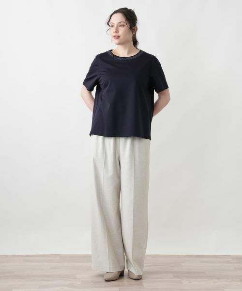 Leilian PLUS HOUSE / レリアンプラスハウス カットソー | 襟元刺繍カットソー【Leilian WHITE LABEL】 | 詳細4