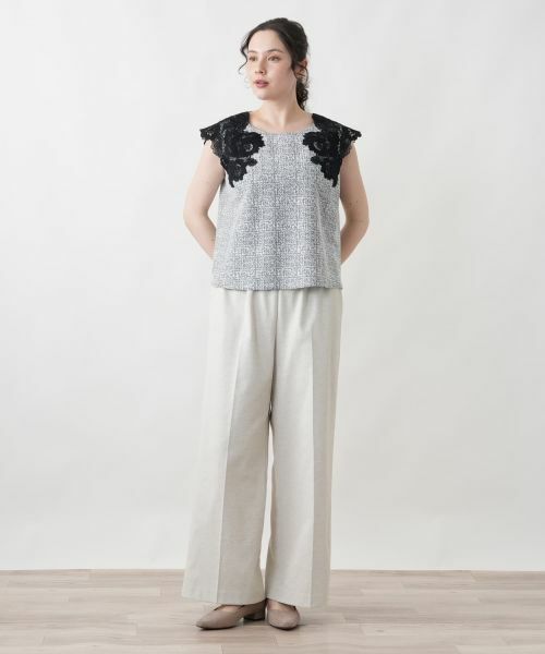 Leilian PLUS HOUSE / レリアンプラスハウス シャツ・ブラウス | ショルダーレーストップス【Leilian WHITE LABEL】 | 詳細1