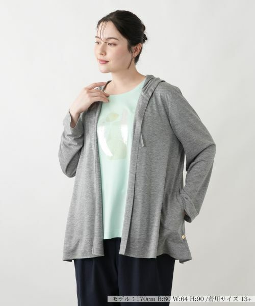 Leilian PLUS HOUSE / レリアンプラスハウス シャツ・ブラウス | 【接触冷感】羽織ブラウス【Leilian WHITE LABEL】 | 詳細6