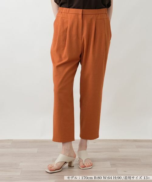 Leilian PLUS HOUSE / レリアンプラスハウス その他パンツ | 【UVケア・吸水・速乾】クロップドパンツ【Leilian WHITE LABEL】(ブラウン)