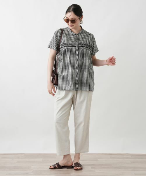 Leilian PLUS HOUSE / レリアンプラスハウス その他パンツ | 【UVケア・吸水・速乾】クロップドパンツ【Leilian WHITE LABEL】(ライトベージュ)