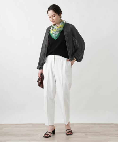Leilian PLUS HOUSE / レリアンプラスハウス その他パンツ | クロップドパンツ【Leilian WHITE LABEL】(アイボリー)