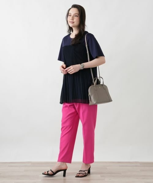 Leilian PLUS HOUSE / レリアンプラスハウス その他パンツ | クロップドパンツ【Leilian WHITE LABEL】(レッド)
