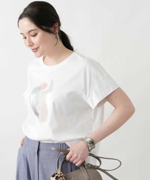 Leilian PLUS HOUSE / レリアンプラスハウス Tシャツ | 【接触冷感】Tシャツ【Leilian WHITE LABEL】 | 詳細1