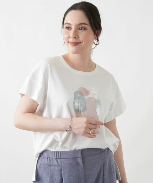 Leilian PLUS HOUSE / レリアンプラスハウス Tシャツ | 【接触冷感】Tシャツ【Leilian WHITE LABEL】 | 詳細2